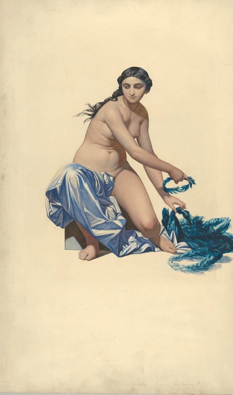 Studio per una figura della Fama, dall'Hémicycle des Beaux - Arts, École des Beaux, Arts